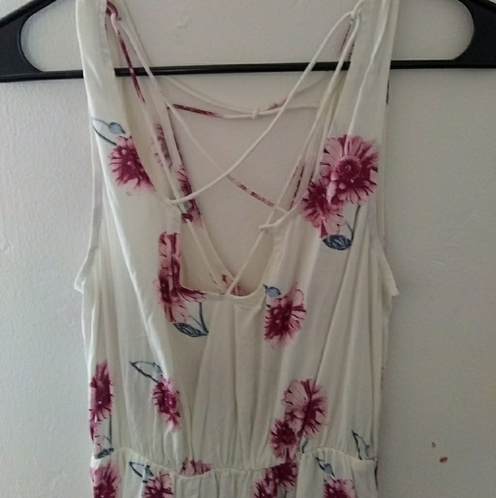 Womens white floral sundress